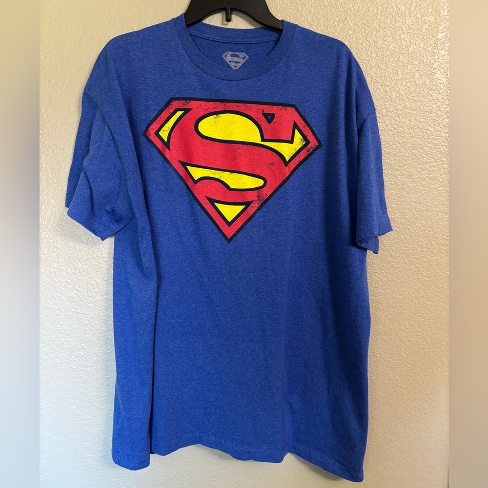 DC Comics Blue and Red Superman Short Sleeve Tee